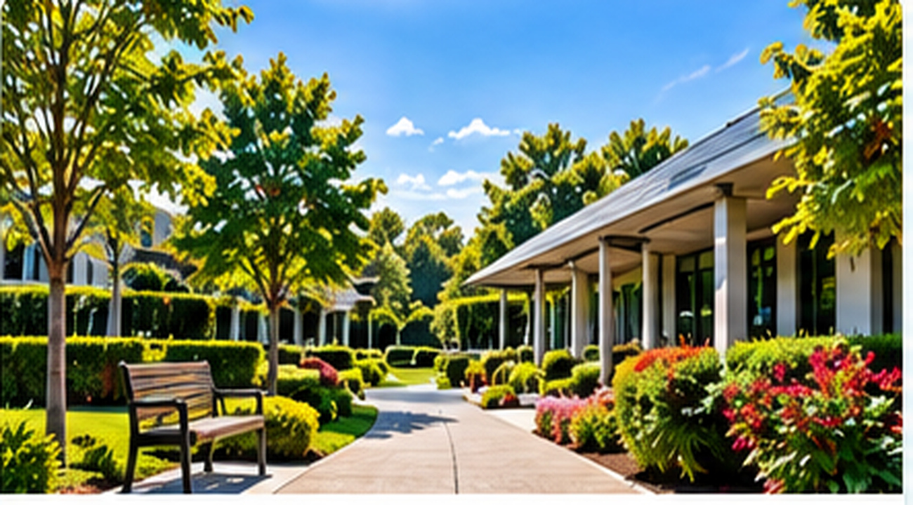 Aged care landscaped grounds
