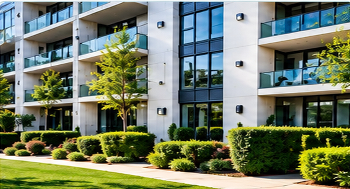Green landscaped strata property