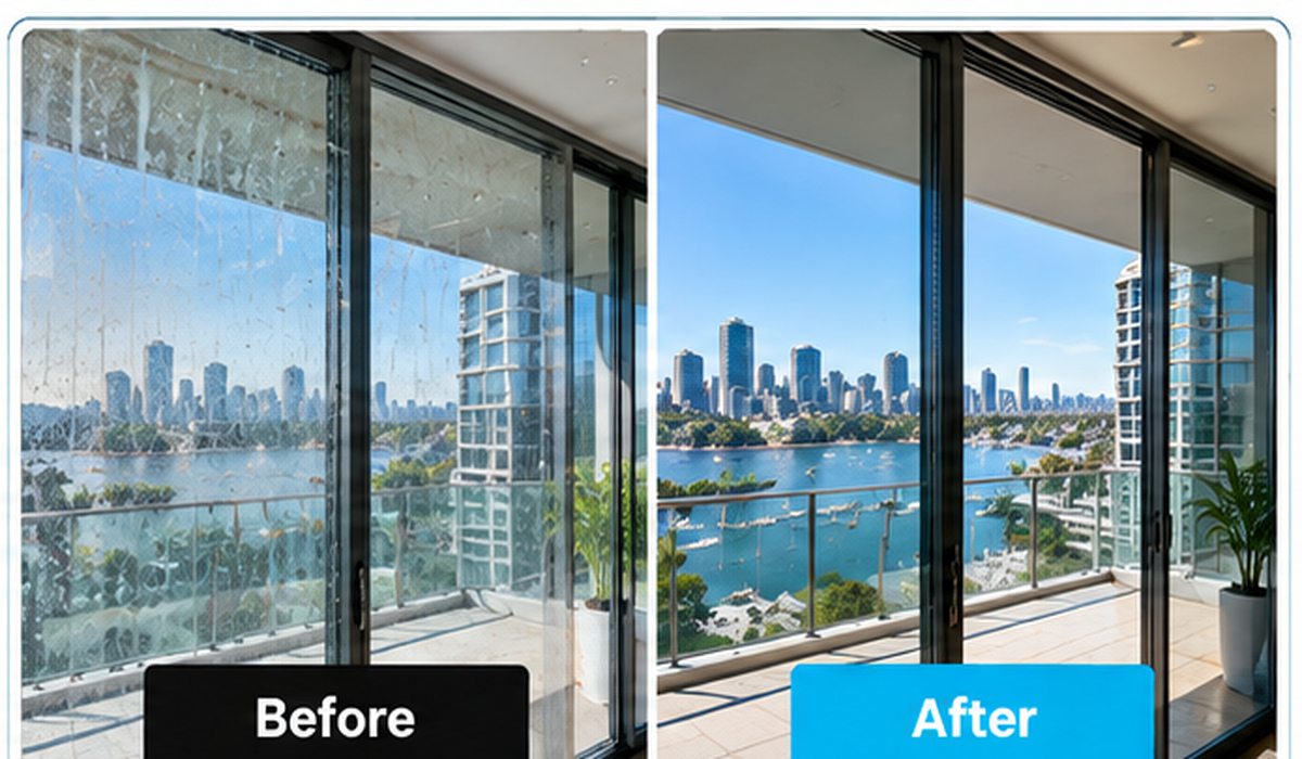 Strata apartment window cleaning result
